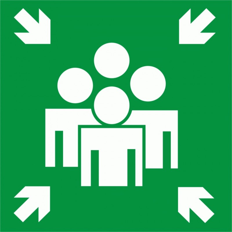 Fire Assembly Point c/w Stand